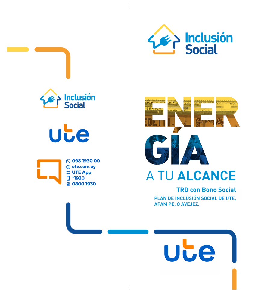 Tapa Folleto Tarifa Residencial Doble con Bono Social Afam Pe, Avejez o Plan de Inclusión Social