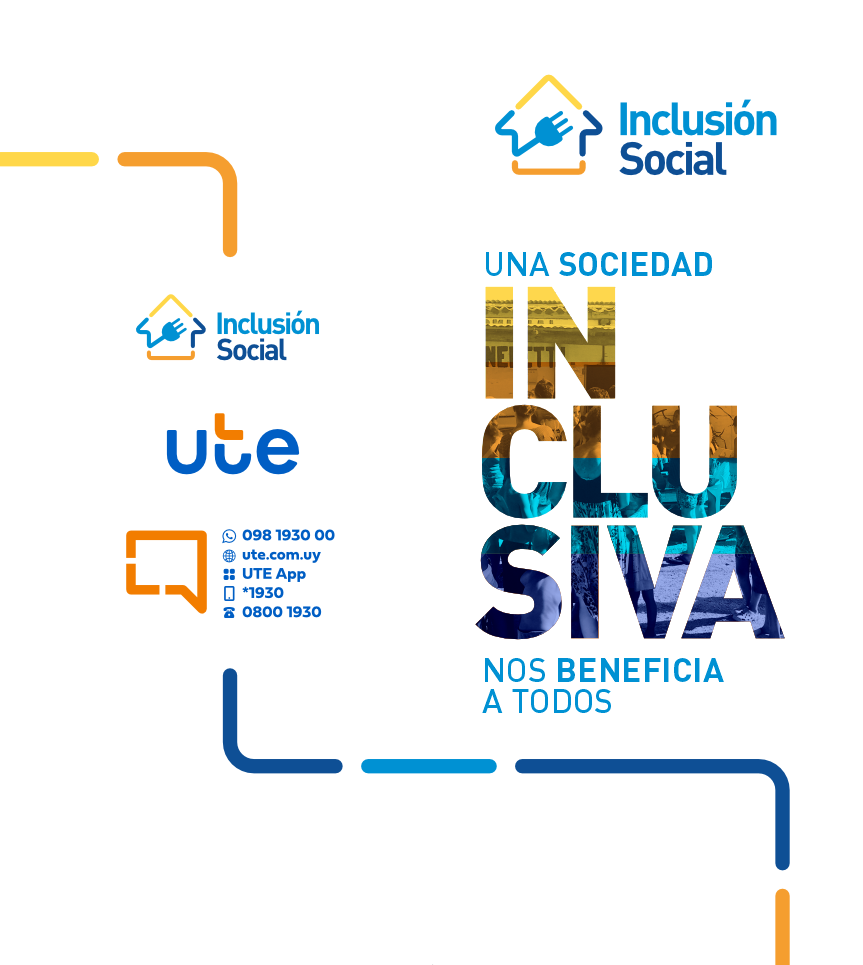 Tapa folleto Inclusión Social UTE Una Sociedad Inclusiva nos beneficia a todos 2024