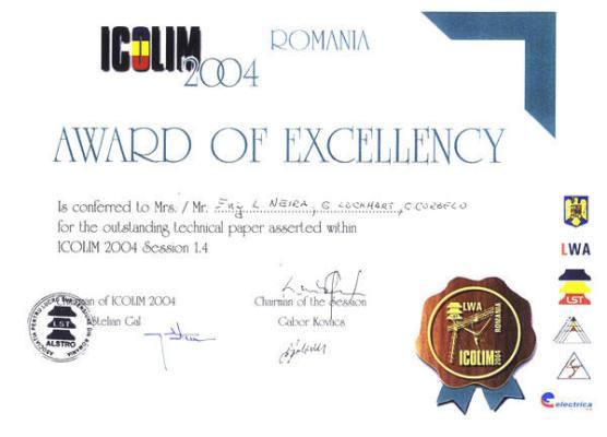 Premio de Excelencia otorgado por ICOLIM
