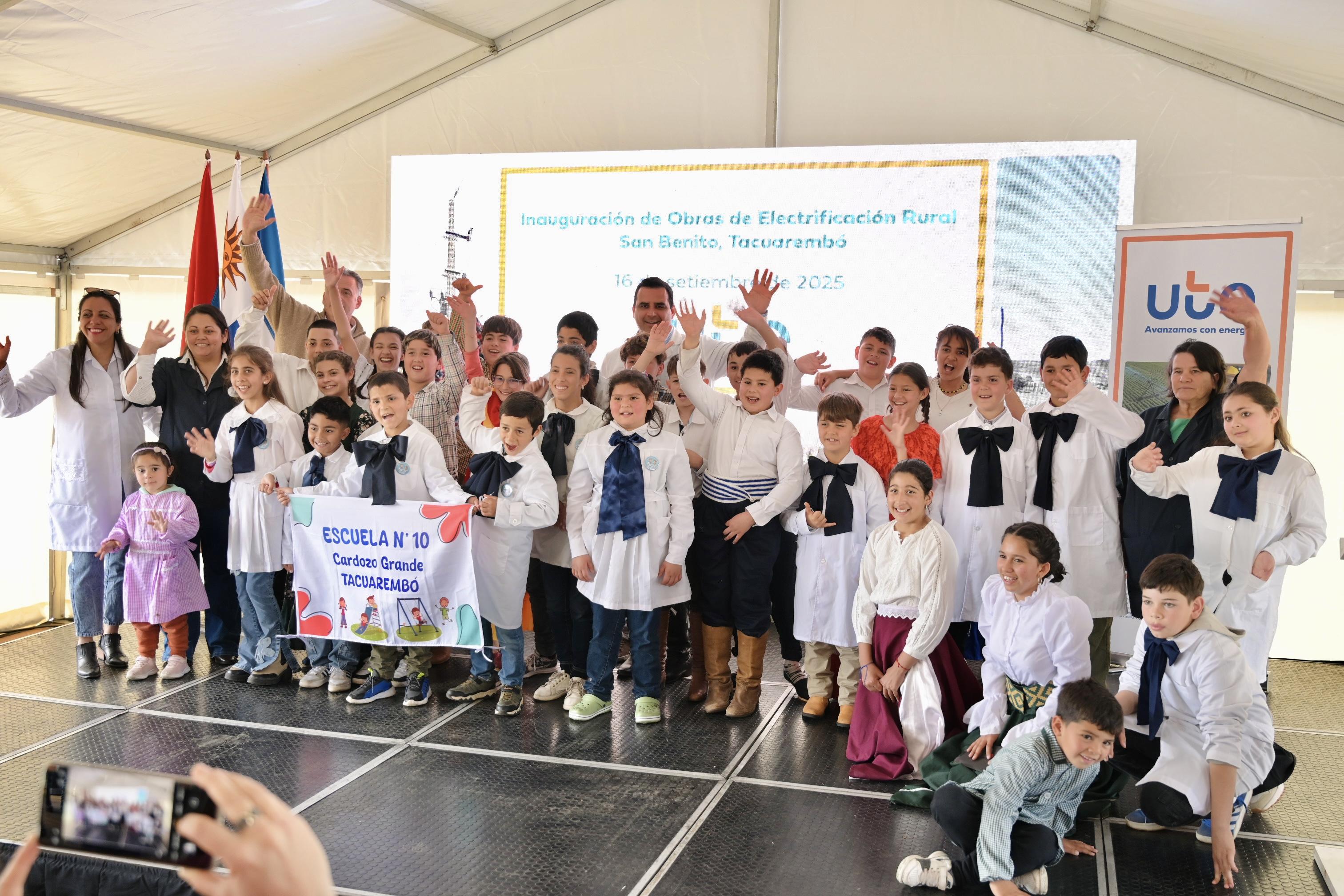 Equidad territorial, inclusión e igualdad de oportunidades: inauguración de obras de electrificación rural en San Benito, Tacuarembó