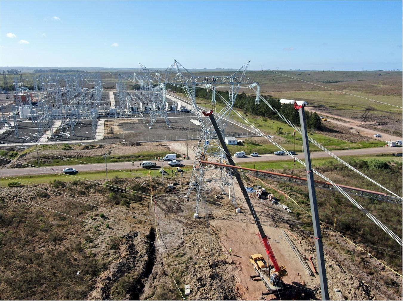 UTE culminó obra eléctrica en Melo que dará respaldo de 500 kV a la zona este y norte del país