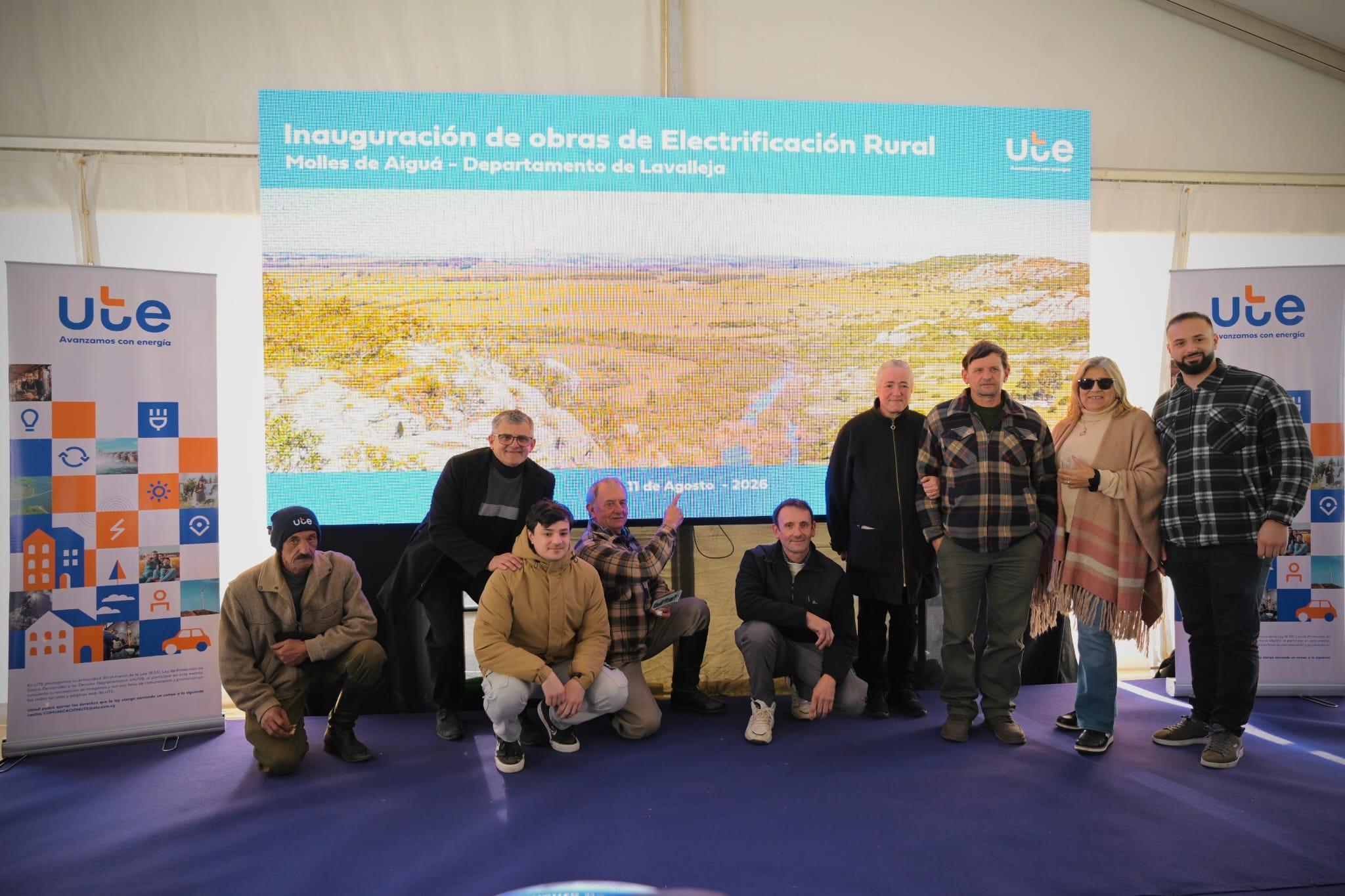 21 familias de la localidad de Molles de Aiguá accedieron a la energía eléctrica